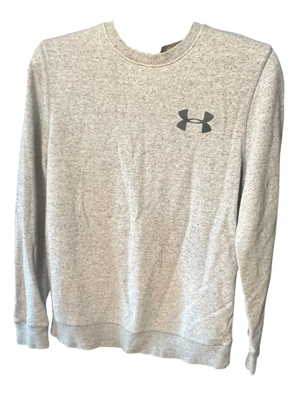 Under Armour Women’s Small Gray Crewneck Sweatshirt Loose Fit Athletic Pullover